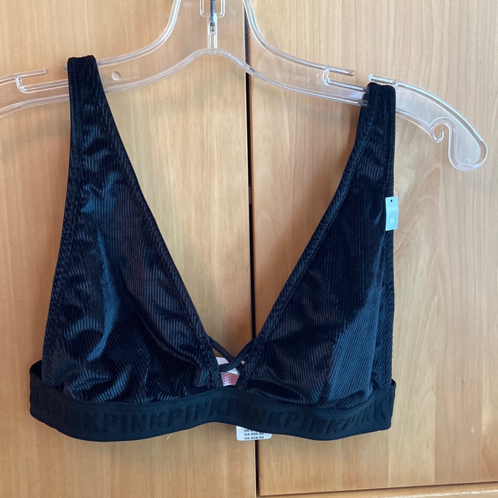 PINK Victoria secret velvet bralette NWT